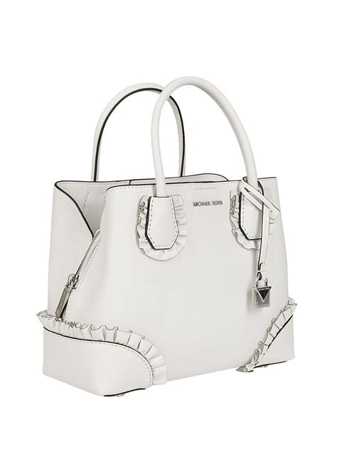 white bag michael kors|michael kors white bag small.